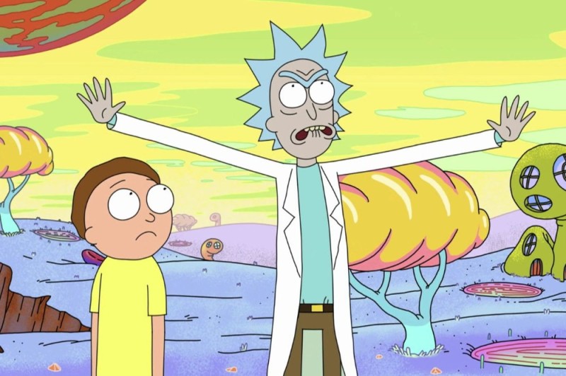 Create meme: Rick from Rick and Morty, Morty from Rick and Morty, Footage from Rick and Morty