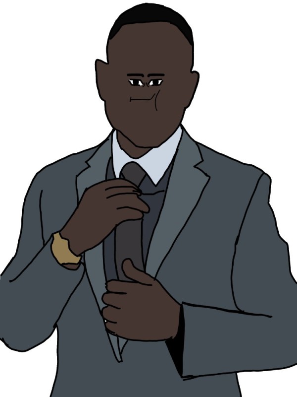 Create meme: darkness, character, African American businessman