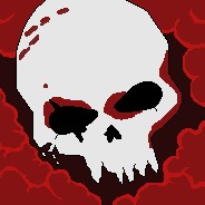 Create meme: pixel avatar is a skull from the stim, skull, skull with blood drawing