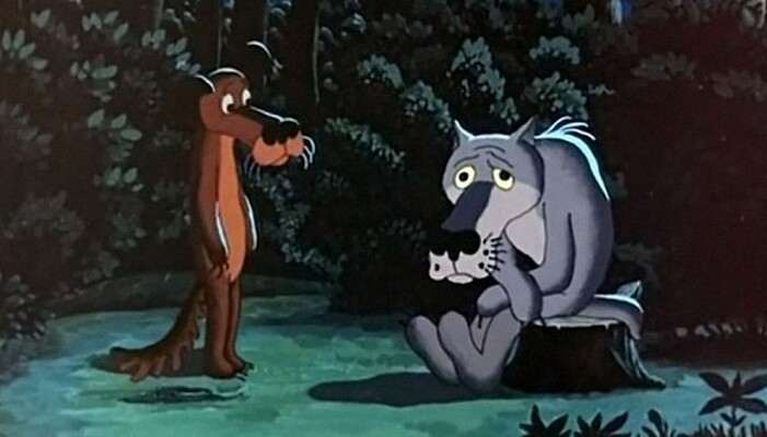 Create meme: the wolf from the cartoon the wolf and the dog, once upon a time there was a dog (1982), once upon a time there was a cartoon dog