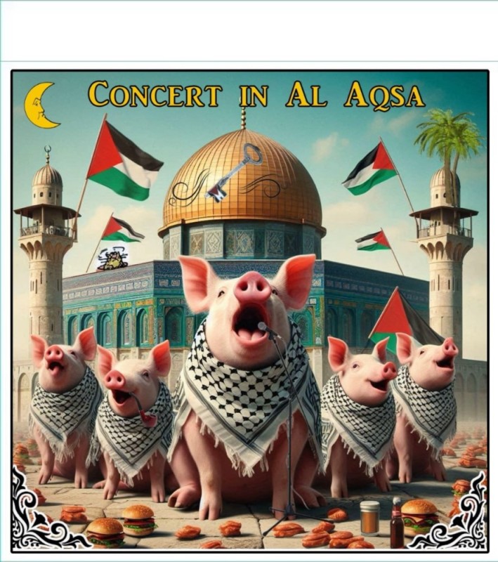 Create meme: Russian pig, pigs, palestine meme