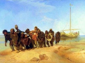 Create meme: Repin barge haulers on the Volga, Repin barge haulers on the Volga 1873, Repin's painting barge haulers on the Volga