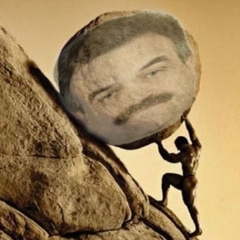 Create meme: sisyphus is a myth, Sisyphus, sculpture "Sisyphus labor". 1534.
