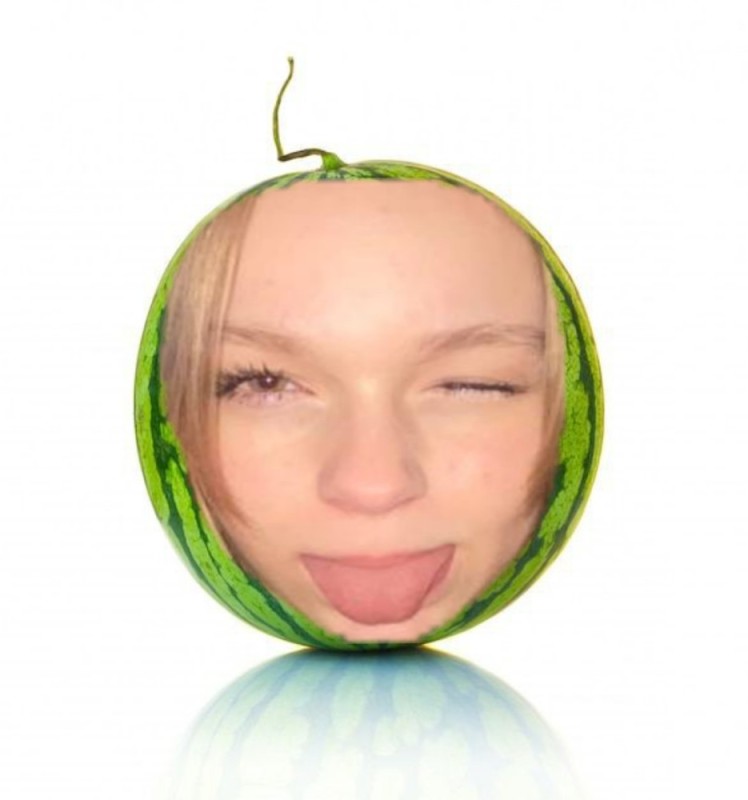 Create meme: girl , watermelon, watermelon 