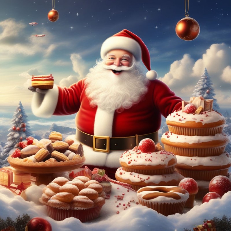 Create meme: christmas cooking for kids, Christmas, Santa 