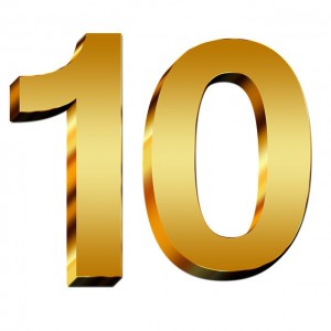 Цифра 10 на прозрачном фоне
