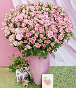 Create meme: a bouquet of roses, spray roses bouquet, 101 Bush rose