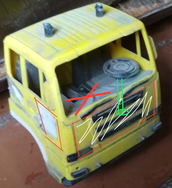 Create meme: kamaz cabin 1 43, kamaz cab, kamaz models