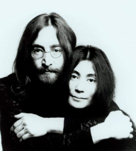 Create meme: beatles, john lennon, yoko ono