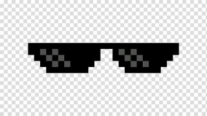 Create meme: pixel glasses without background, thug life glasses with no background, pixel points on a transparent background