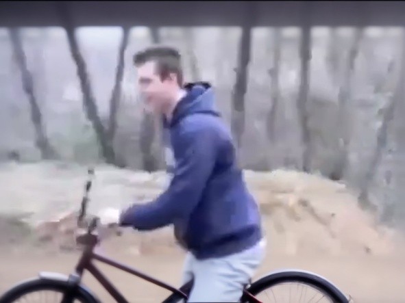 Create meme: falling on a bike, man on bike, stant on a bicycle