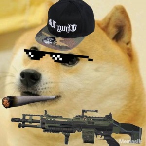 Создать мем: meme doge, доги в пиксельных очках, doge