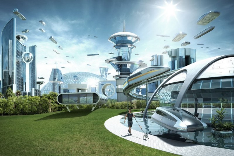 Создать мем: дом будущего, мир через 100 лет, архитектура будущего