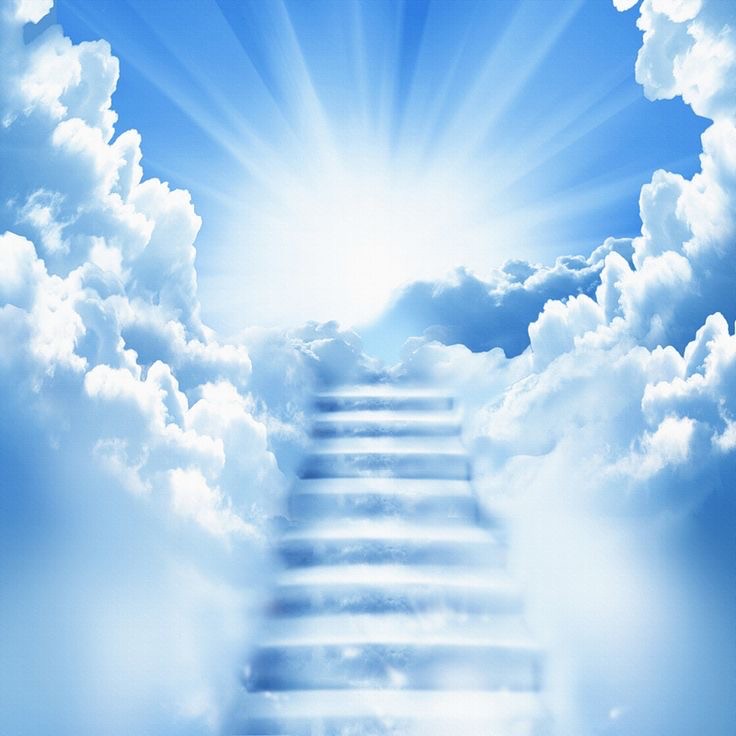 Create meme: sky background, stairway to heaven, heaven with angels