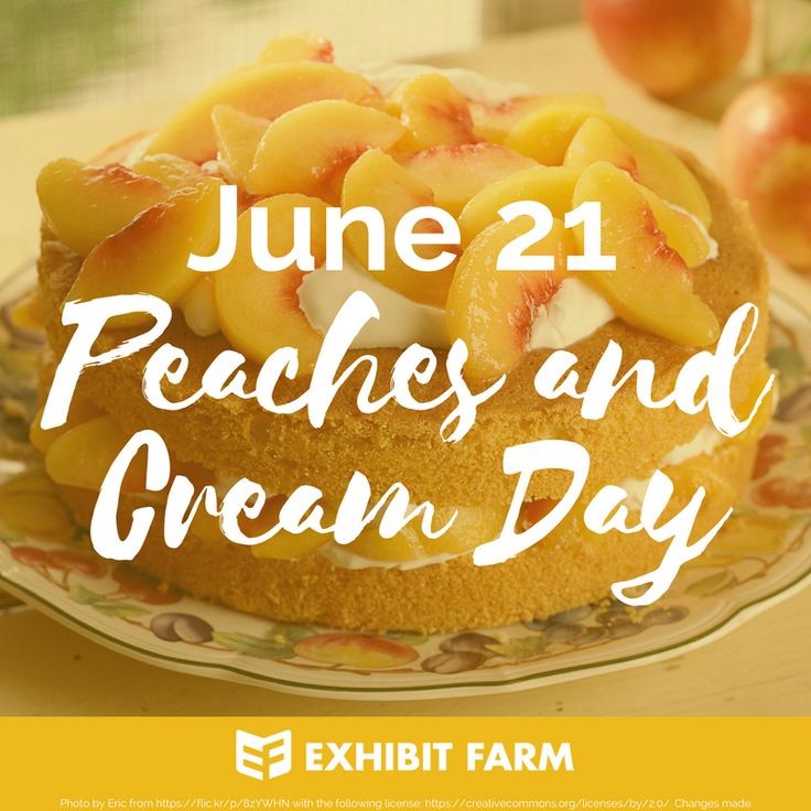 Create meme: Apple Pie Day May 13th, sponge cake, peach and cream