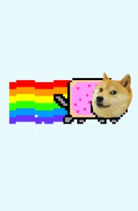 Create meme: doge, nyan cat, Nyan dog