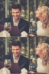 Create meme: first date, cheerful couple, dating