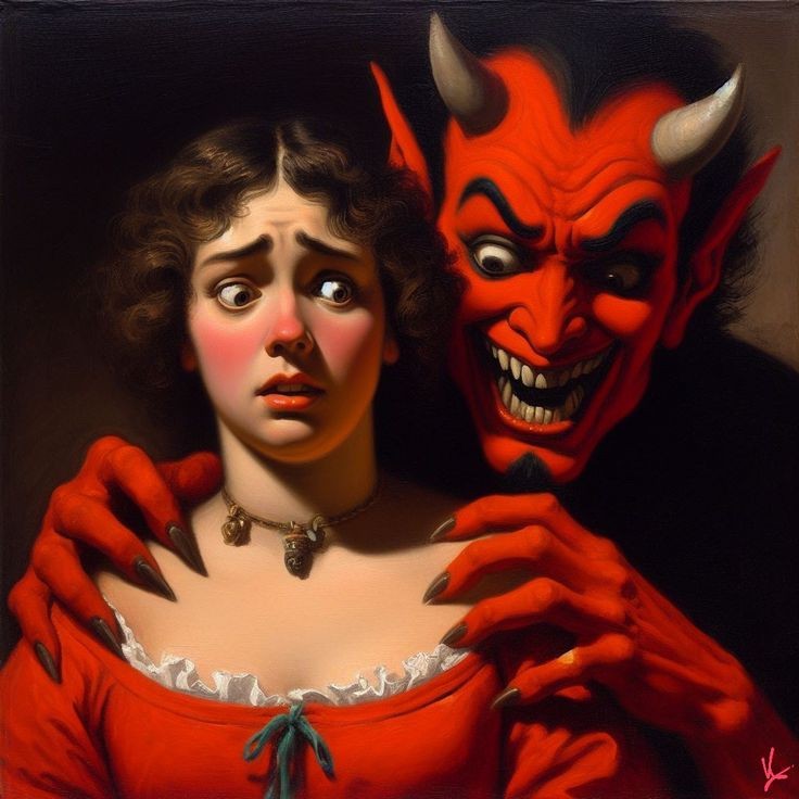 Create meme: the demon , The devil with horns, The devil mask