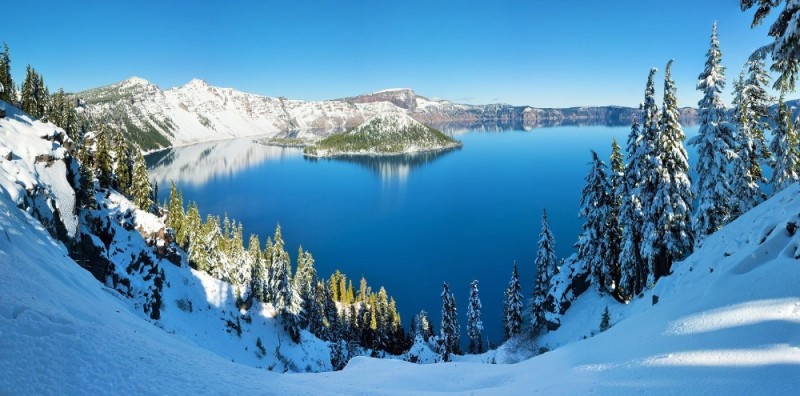 Create meme: winter lake, lake , the cleanest lake