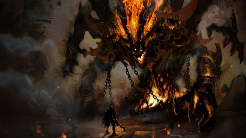 Create meme: the demons of hell, desktop wallpapers fantastic, fire demon diablo