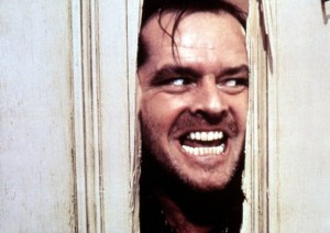 Create meme: Jack Nicholson the door, Jack Nicholson the shining door, lights johnny
