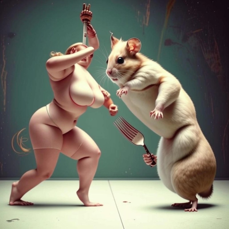 Create meme: smart rat, fat rat, fat rat