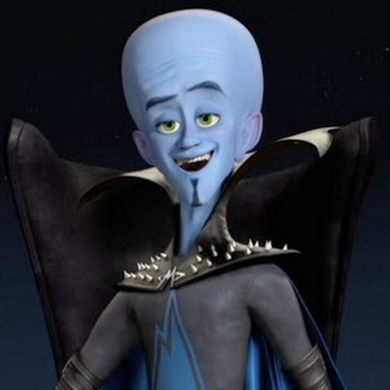 Create meme: megamind, The villain is a megamind, cartoon megamind