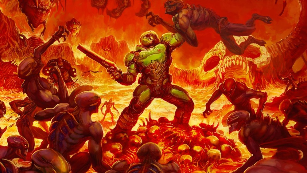 Создать мем: doom 2016 палач рока, doom 2016 art, палач рока doom