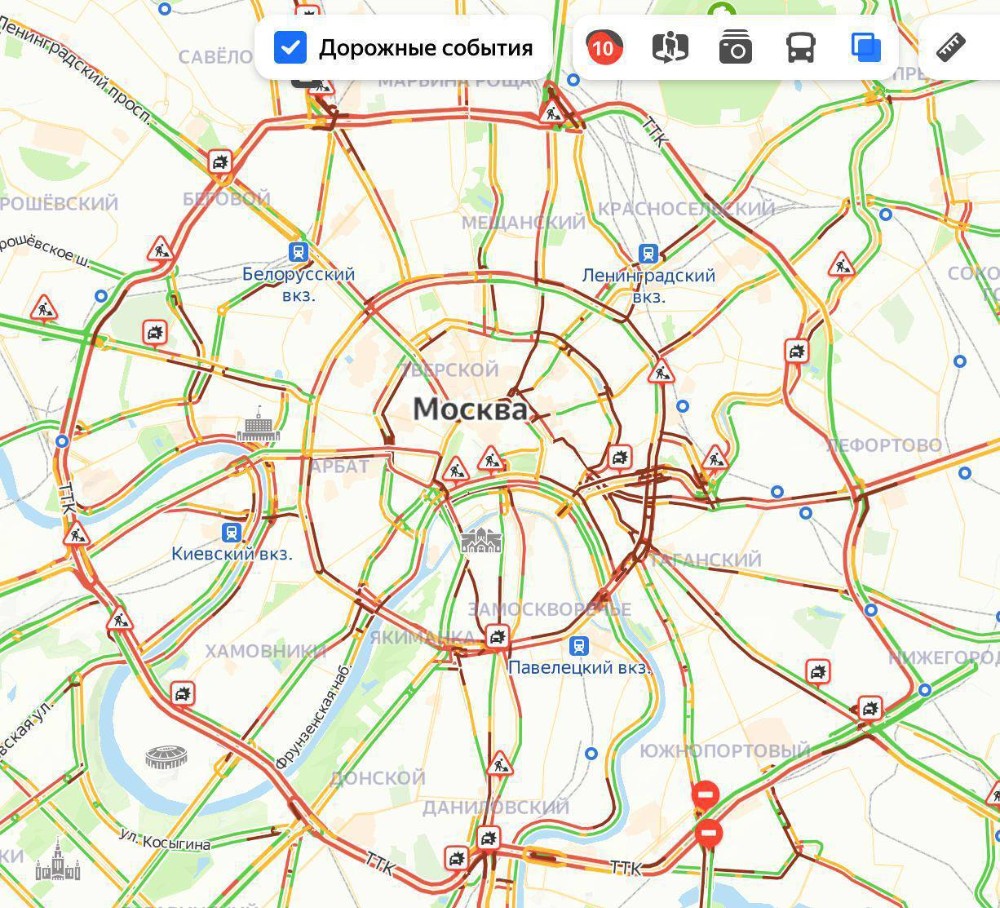 Создать мем: кольца москвы транспортные, третье транспортное кольцо, пробки 10 баллов