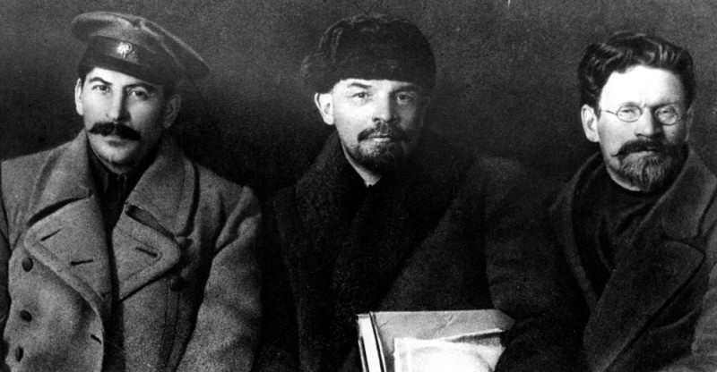Create meme: Stalin Lenin, Stalin Lenin Trotsky, Lev Davidovich Trotsky