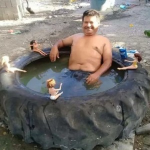 Create meme: the man in the fountain