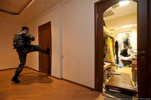 Create meme: a search in the office, riot police breaks the door, the police opens the door