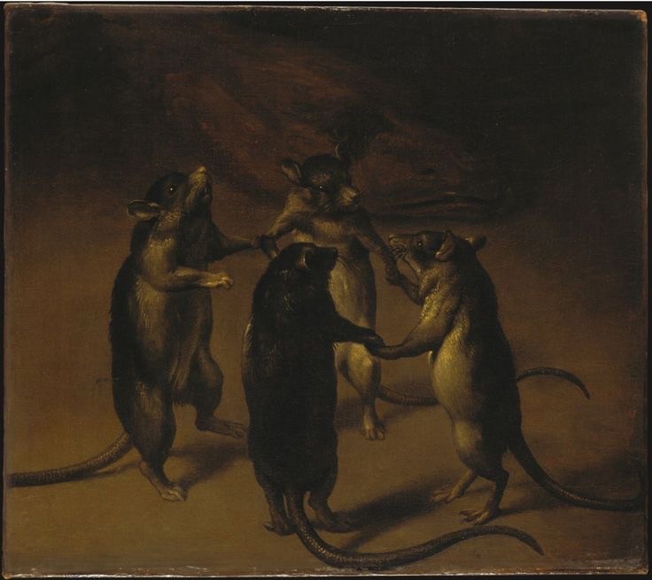Create meme: dancing rats, rats lead a round dance, rats round dance