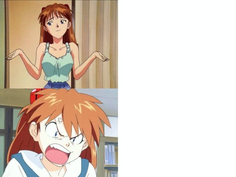 Create meme: anime joke, anime evangelion, evangelion