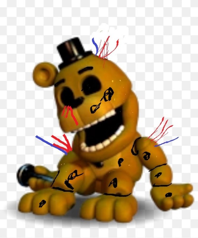 Create meme: fnaf golden freddy, world fnaf animatronics, old Golden Freddy