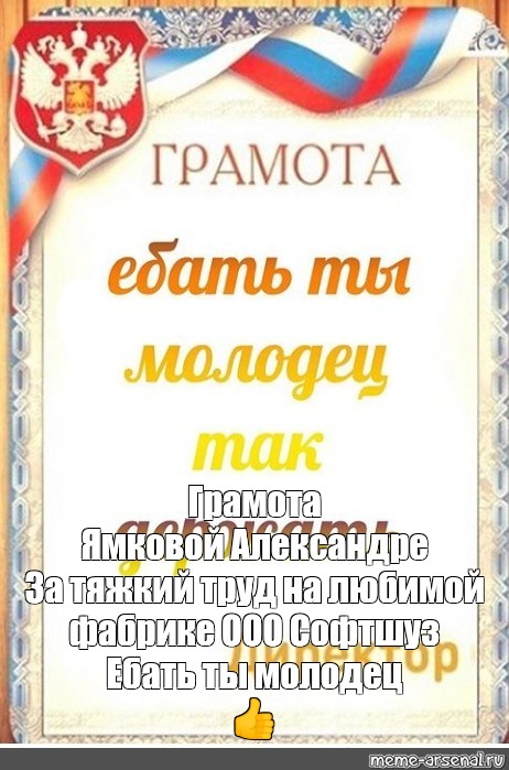 Грамота ты молодец прикол. Грамоты мемы. Грамота с мемами. Грамота Мем. Грамота ты молодец Александр Владимирович.