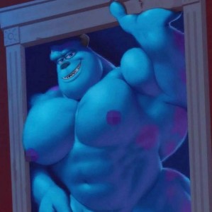 Создать мем: sulley muscle growth