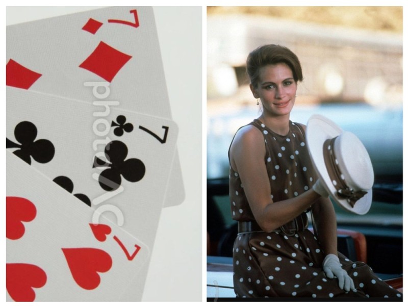 Create meme: Pretty Julia Roberts, Pretty Woman 1990 Julia Roberts, Julia Roberts in a polka dot dress