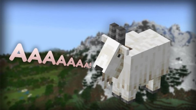 Create meme: goat in minecraft, Mountain goat minecraft 1.17, goat minecraft 1.17.1