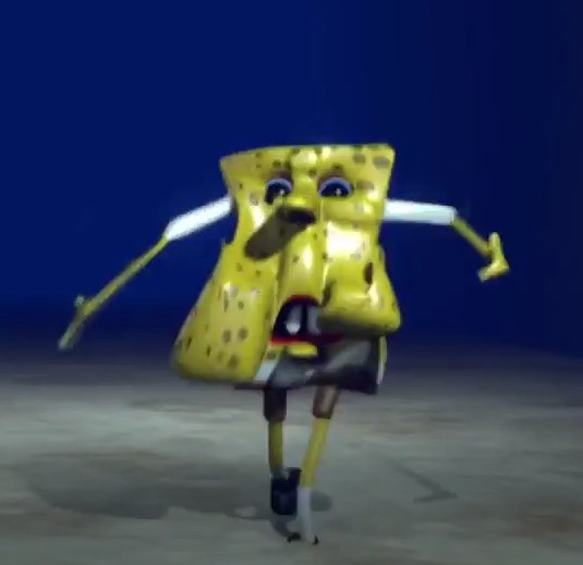 Create meme: 3d model of spongebob, spongebob cave eaten alive, bob sponge