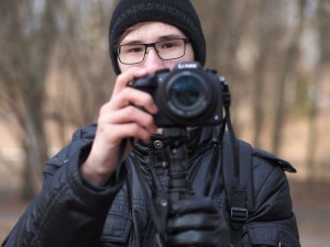 Create meme: Meyer-Optik, Nikon F, the guy with the camera