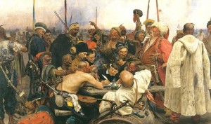 Create meme: Ilya Efimovich Repin, the Turkish Sultan, Cossacks