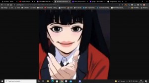 Create meme: anime crazy excitement, kakegurui