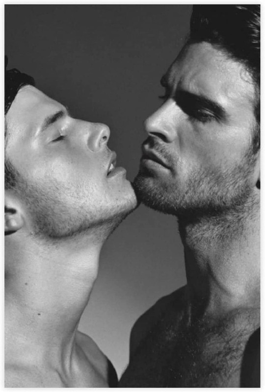 Create meme: bruce weber couples, kissing men, men kissing men