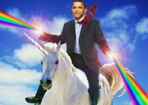 Создать мем: unicorn, дональд трамп, барак обама