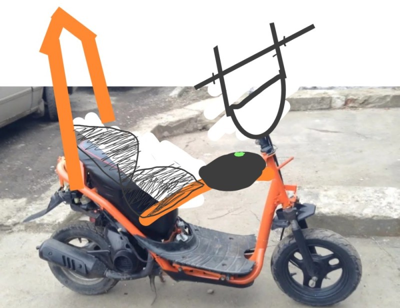 Create meme: honda dio 27 custom, honda dio 27 without plastic, scooter moped