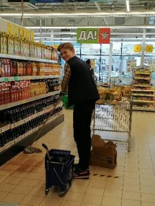 Create meme: supermarket, feet, products