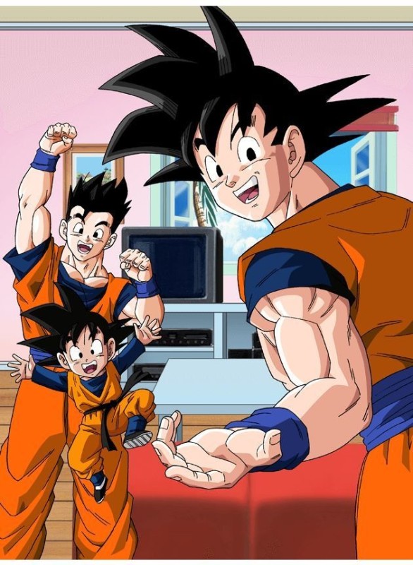 Create meme: dragonball gt, Goku and Chichi dragonball, Kakaroto dragonball