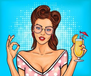 Создать мем: поп арт девушки, pop art, comic girls cocktail