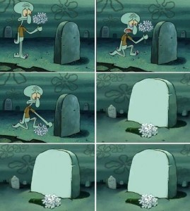 Create meme: meme squidward tomb template, squidward crying over the grave, squidward burying template